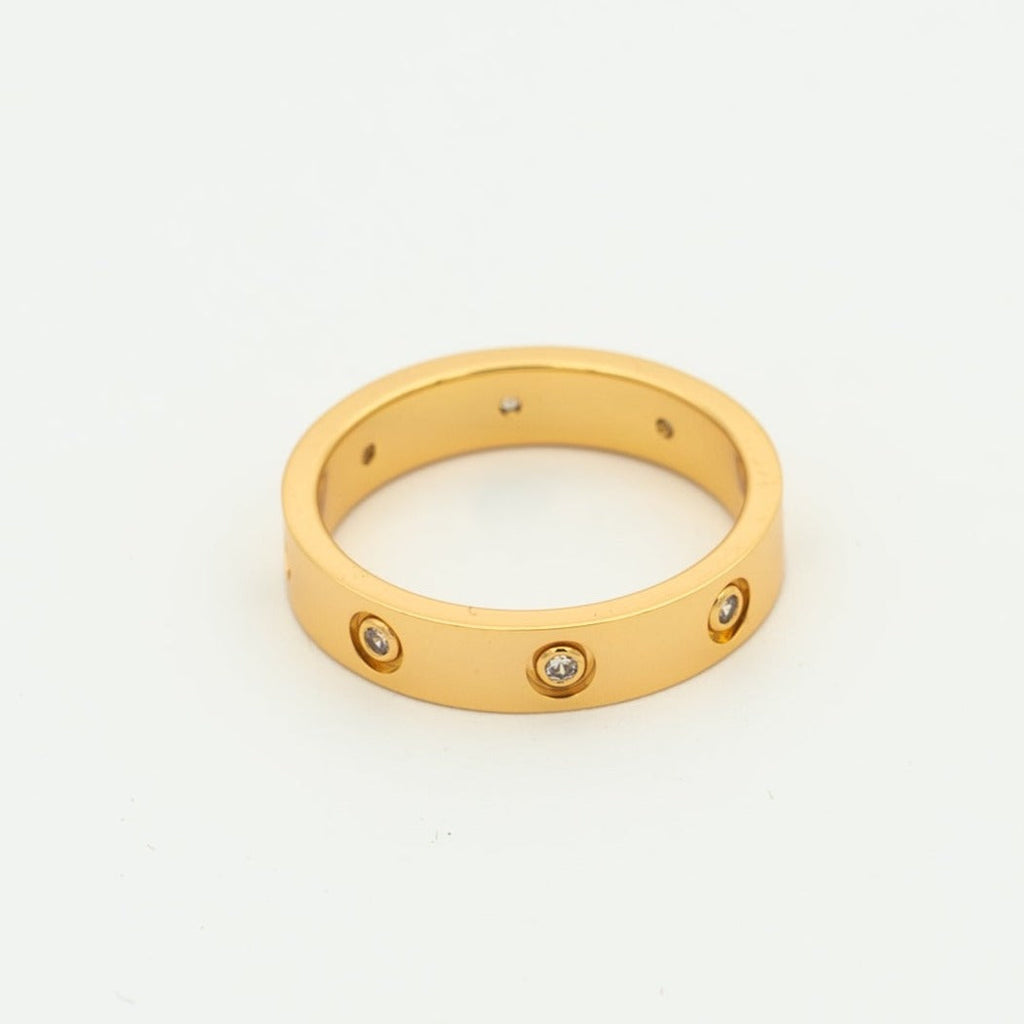 [Clover Jewelry]LOVE RING 3.6MM 8 DIAMONDS