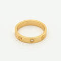 [Clover Jewelry]LOVE RING 4MM 1 DIAMOND PINK GOLD