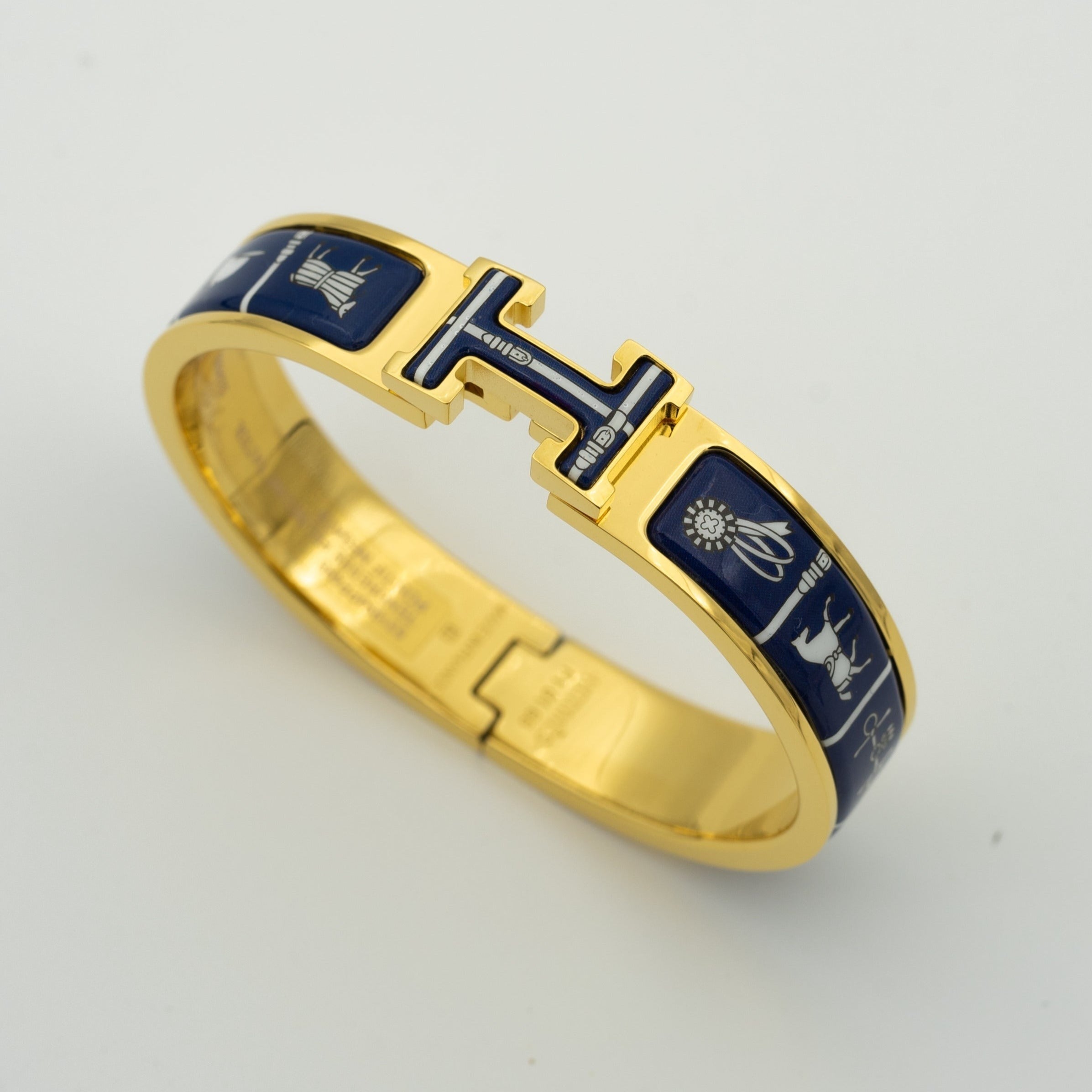 [Clover Jewelry]H BRACELET BLUE CERAMIC