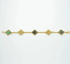 [Clover Jewelry]CLOVER 5 MOTIF GRAY MOP DIAMOND BRACELET