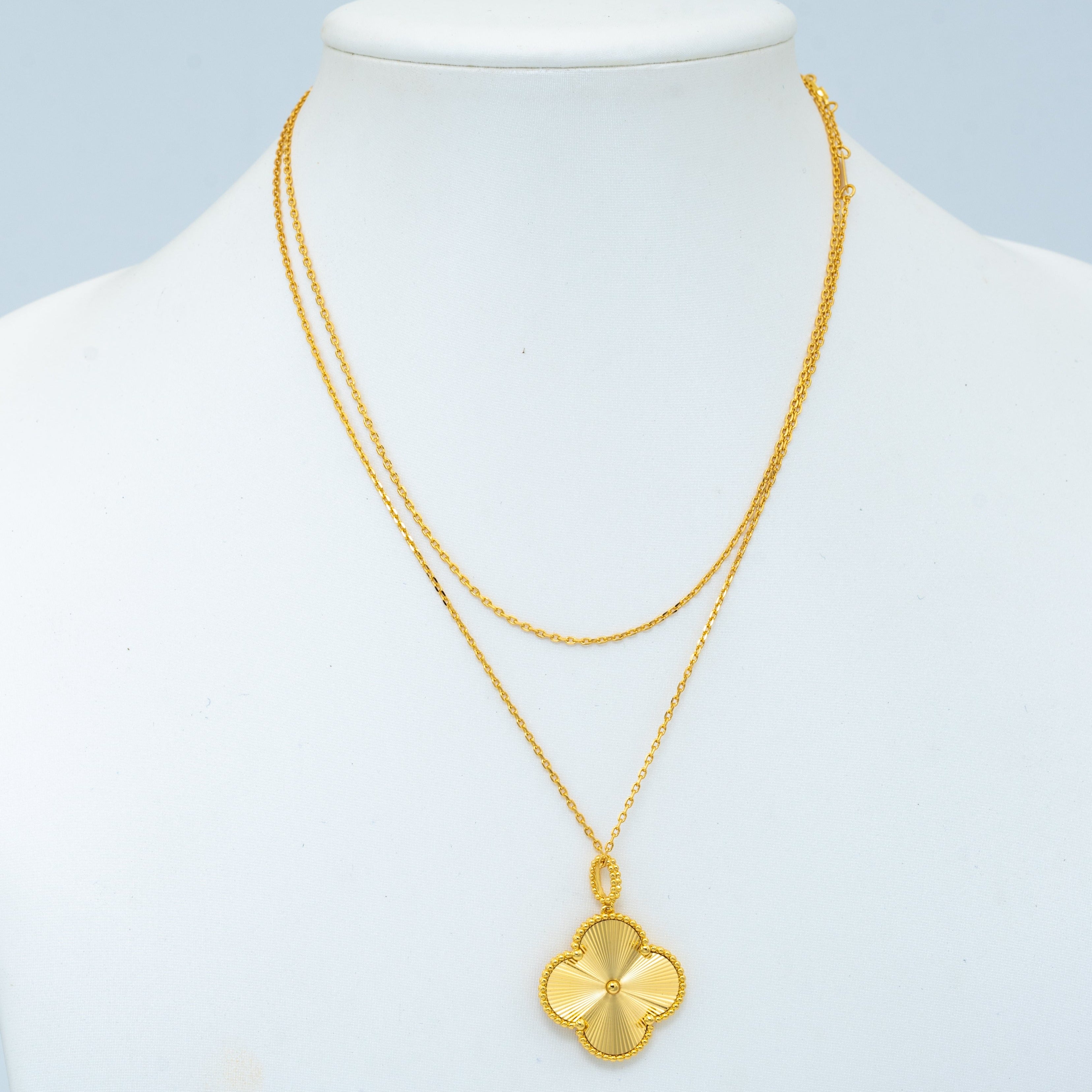 [Clover Jewelry]CLOVER 25MM PEDANT NECKLACE GOLD