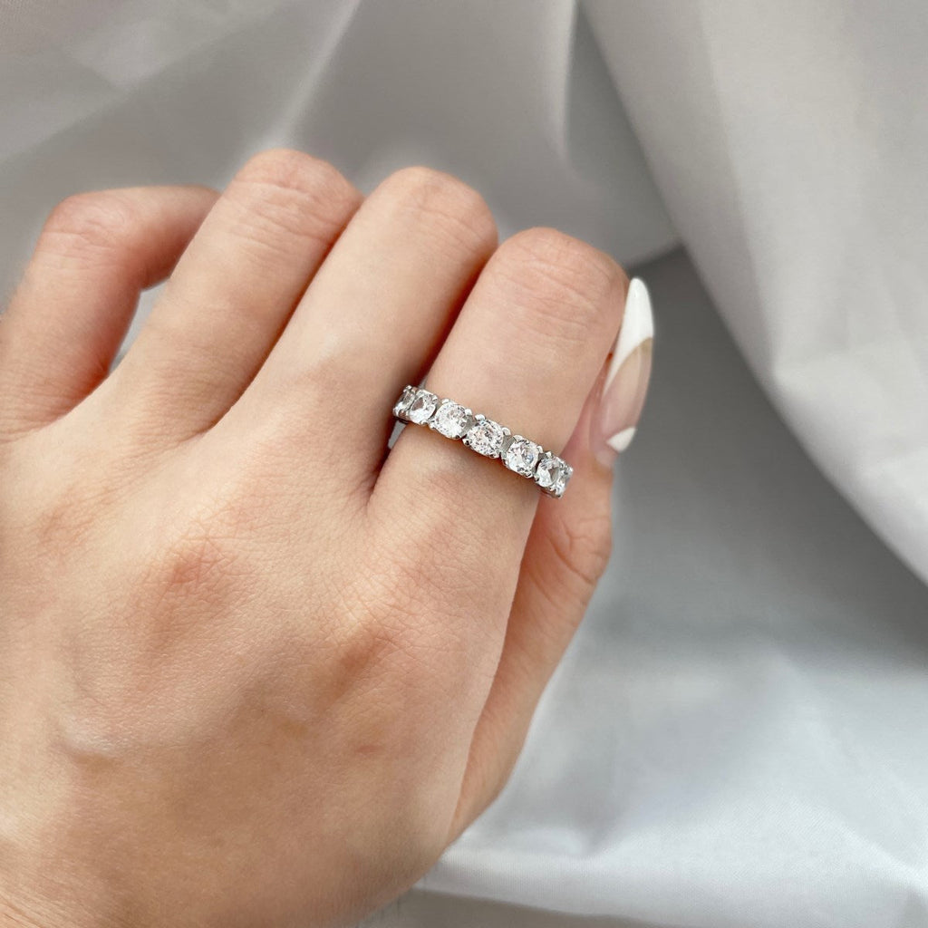 [Clover Jewelry]エタニティ ラウンドカット テニスリング