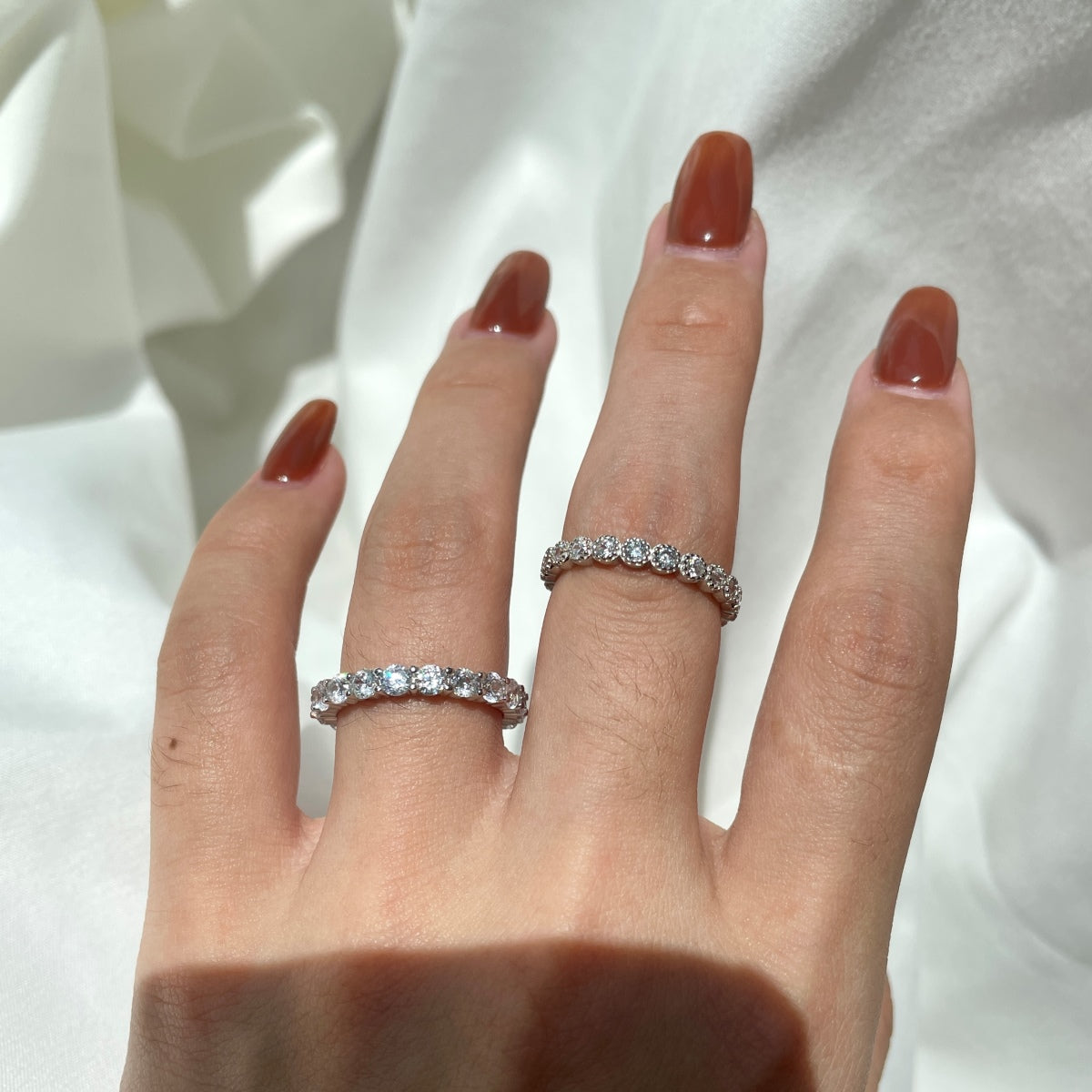 [Clover Jewelry]ラウンドカットテニスリング