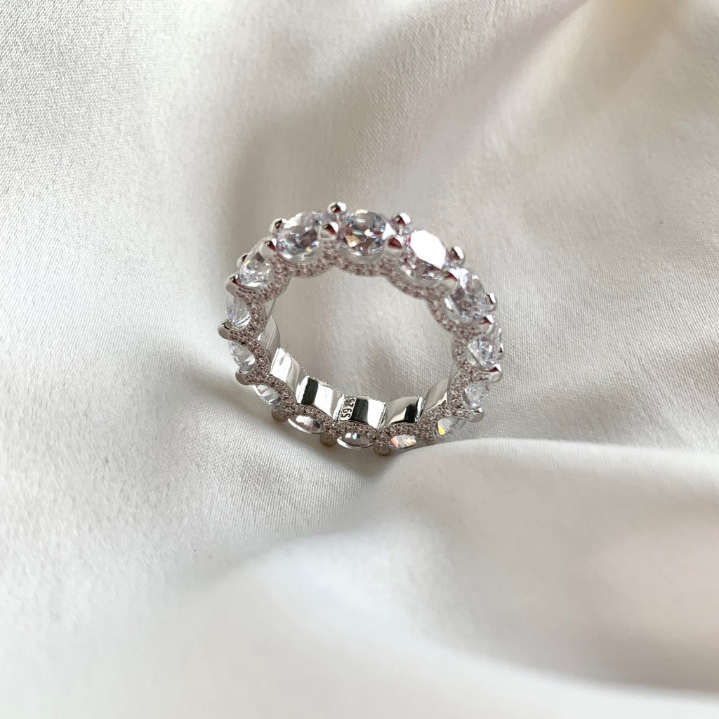 [Clover Jewelry]Wunderschöner Tennisring mit runden Diamanten