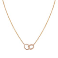 [Clover Jewelry]LIEBESKETTE DOPPELRING ROSÉGOLD