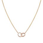 [Clover Jewelry]LIEBESKETTE DOPPELRING ROSÉGOLD