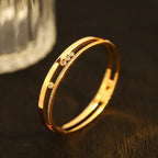 [Clover Jewelry]Move Romane Diamond Bangle Bracelet