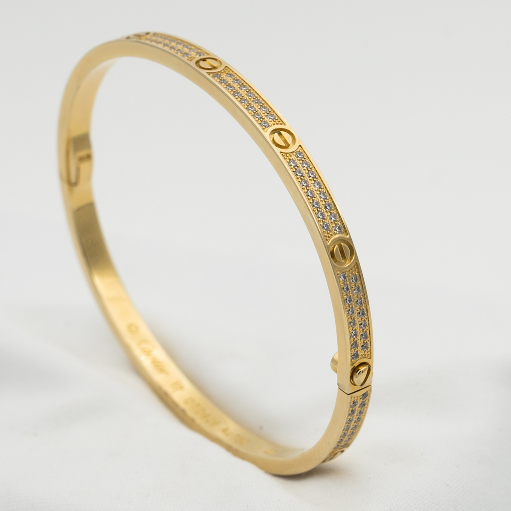 [Clover Jewelry]LOVE BRACELET 3.65MM DIAMOND-PAVED