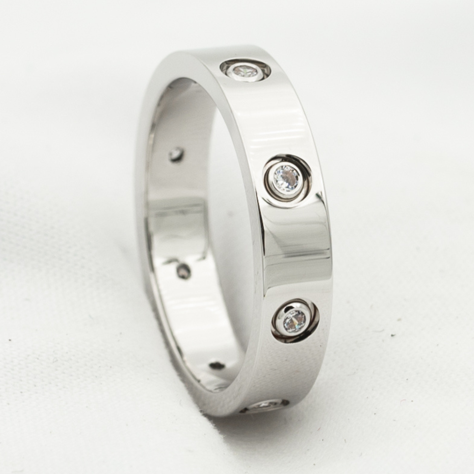 [Clover Jewelry]LOVE RING 3.6MM 8 DIAMONDS