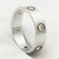 [Clover Jewelry]LOVE RING 5.5MM 6 DIAMONDS SILVER