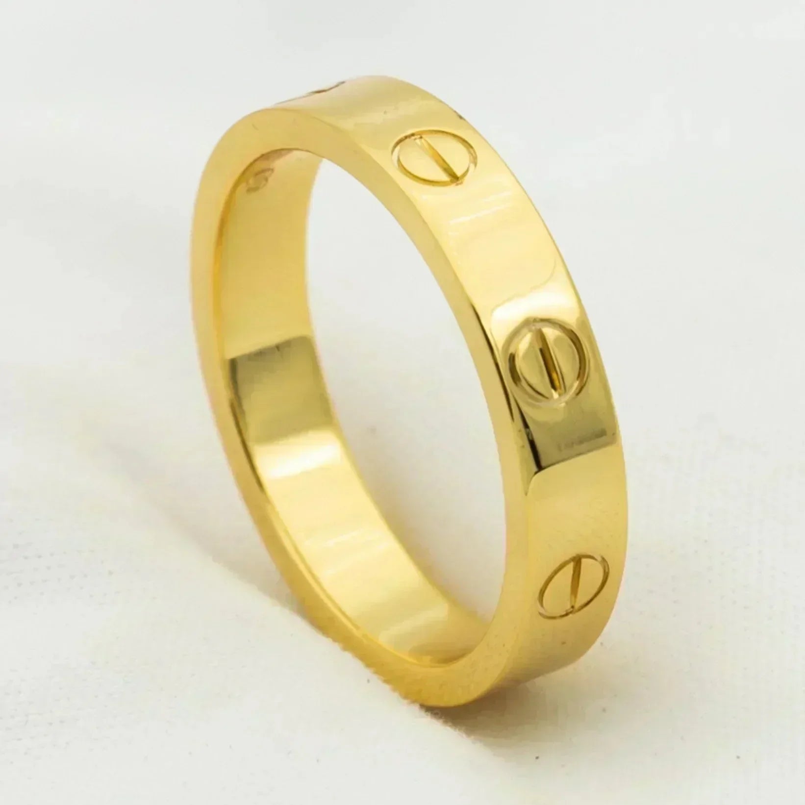[Clover Jewelry]LOVE RING 4MM 1 DIAMOND GOLD