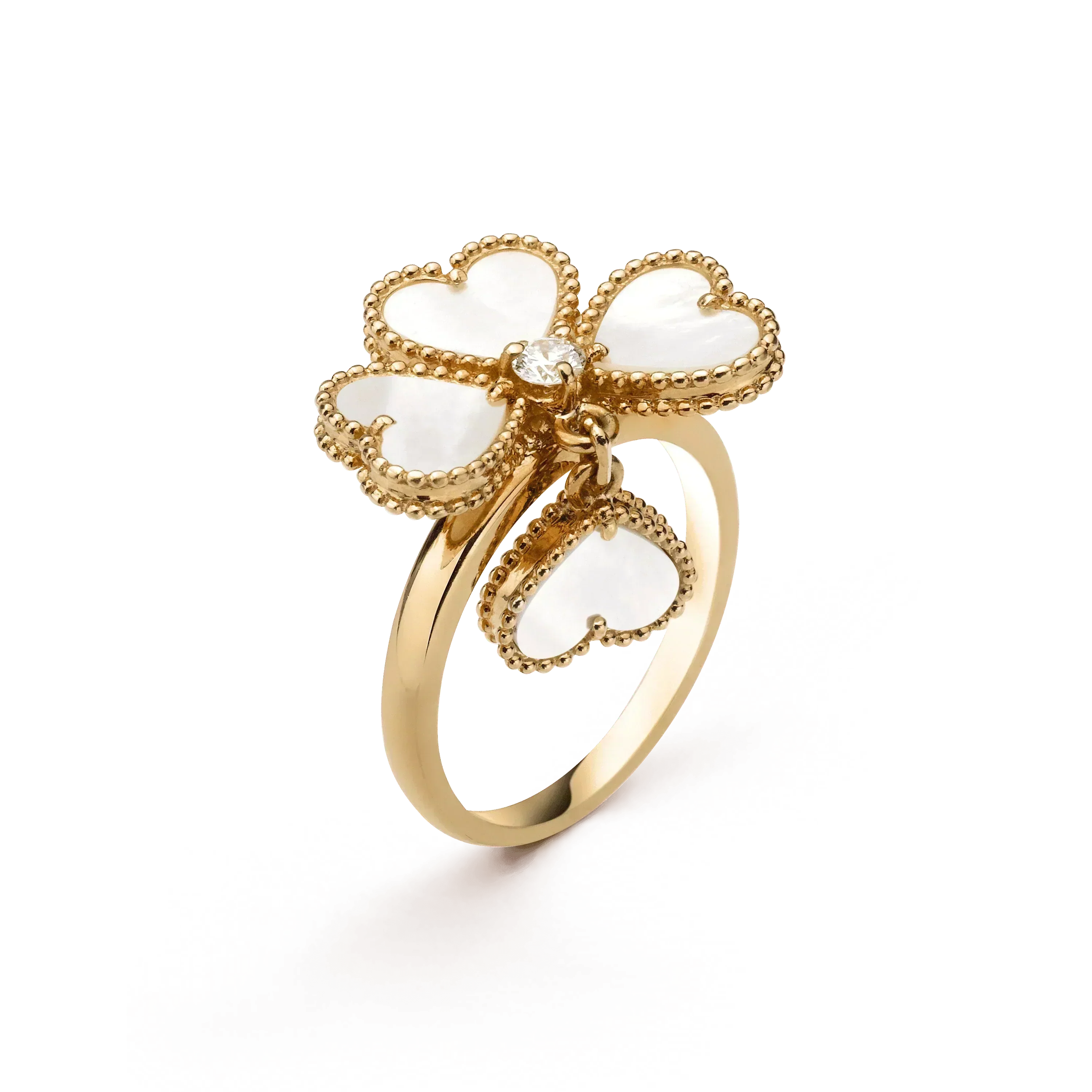 [Clover Jewelry]SWEET CLOVER WHITE MOP RING
