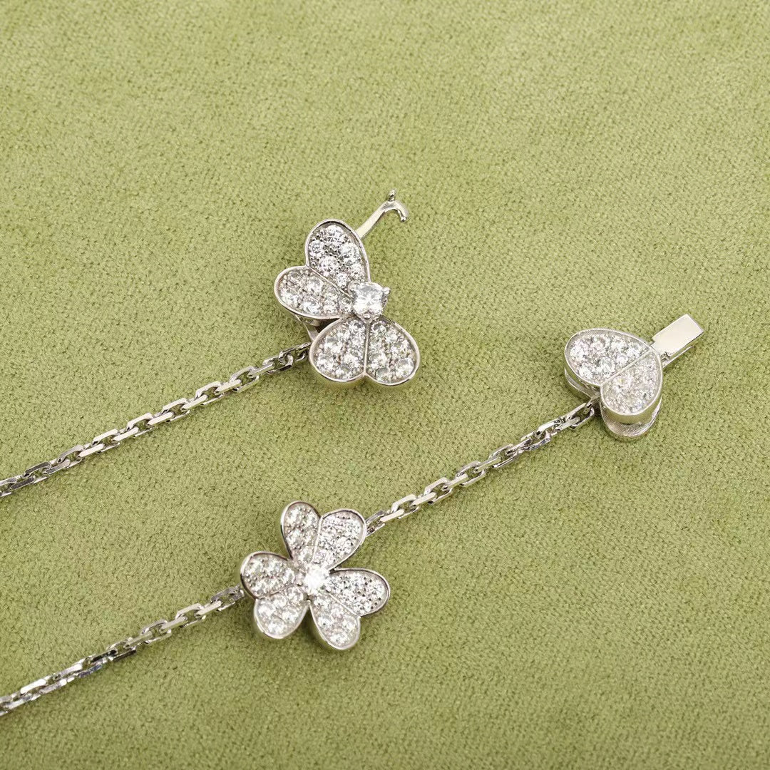 [Clover Jewelry]FRIVOLE SILVER 9 FLOWERS NECKLACE