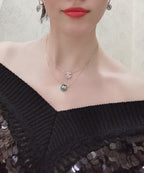 [Clover Jewelry]JEUX DE ROSE GOLD DIAMOND NECKLACE