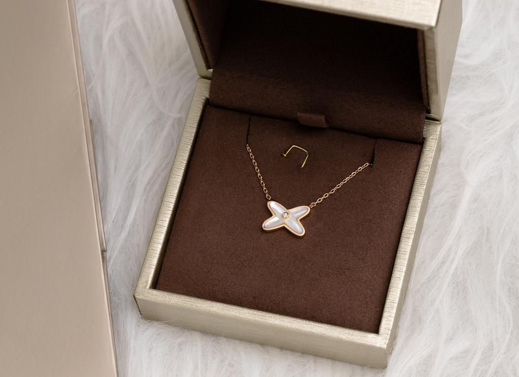 [Clover Jewelry]JEUX DE NECKLACE 1 DIAMOND