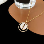 [Clover Jewelry]LUCKY MOVE MM NACRE BLANCHE DIAMOND NECKLACE
