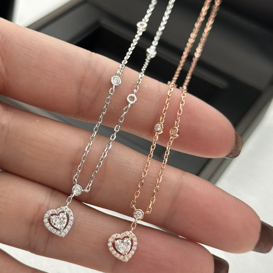 [Clover Jewelry]JOY HEART DIAMOND NECKLACE