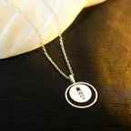[Clover Jewelry]LUCKY MOVE MM SILVER DIAMOND NECKLACE
