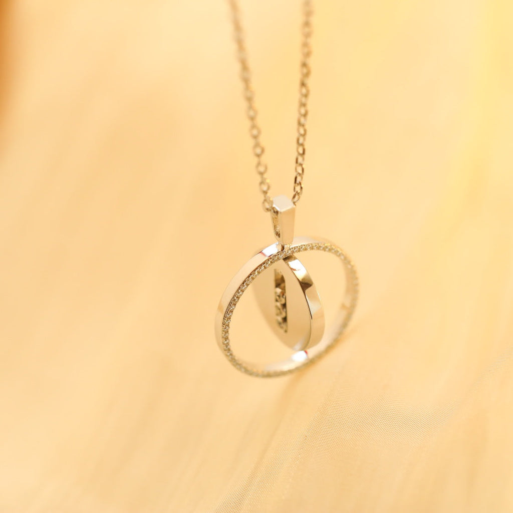 [Clover Jewelry]LUCKY MOVE MM SILVER DIAMOND NECKLACE