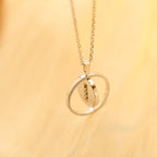 [Clover Jewelry]LUCKY MOVE MM SILVER DIAMOND NECKLACE