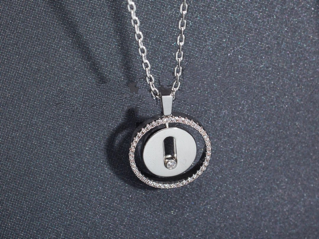 [Clover Jewelry]LUCKY MOVE PM NECKLACE SILVER DIAMOND