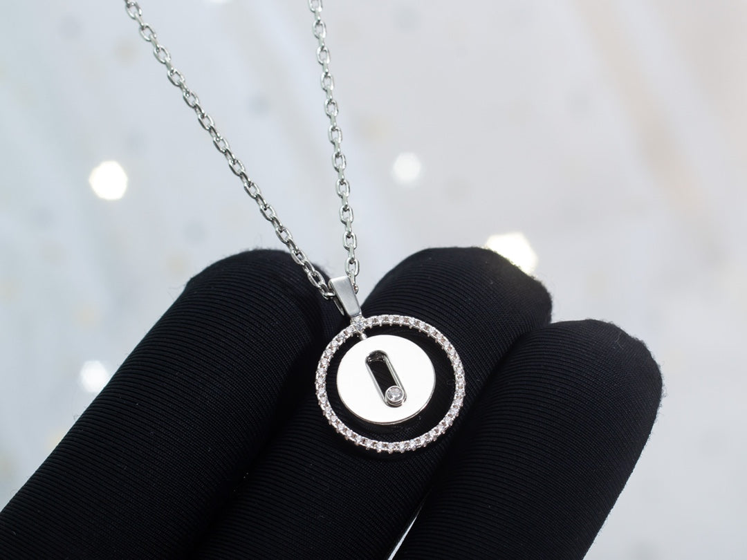 [Clover Jewelry]LUCKY MOVE PM NECKLACE SILVER DIAMOND