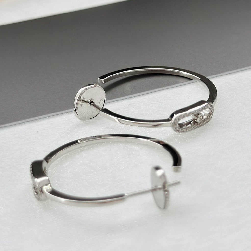 [Clover Jewelry]CREOLES MOVE UNO PM DIAMOND EARRINGS