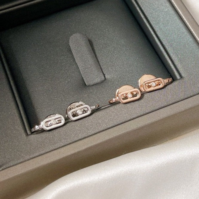 [Clover Jewelry]CREOLES MOVE UNO MINI 1 DIAMOND EARRINGS