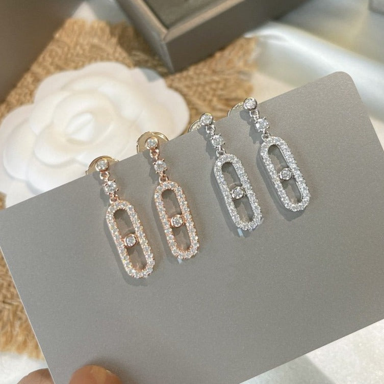 [Clover Jewelry]DORMEUSES MOVE UNO DIAMOND EARRINGS
