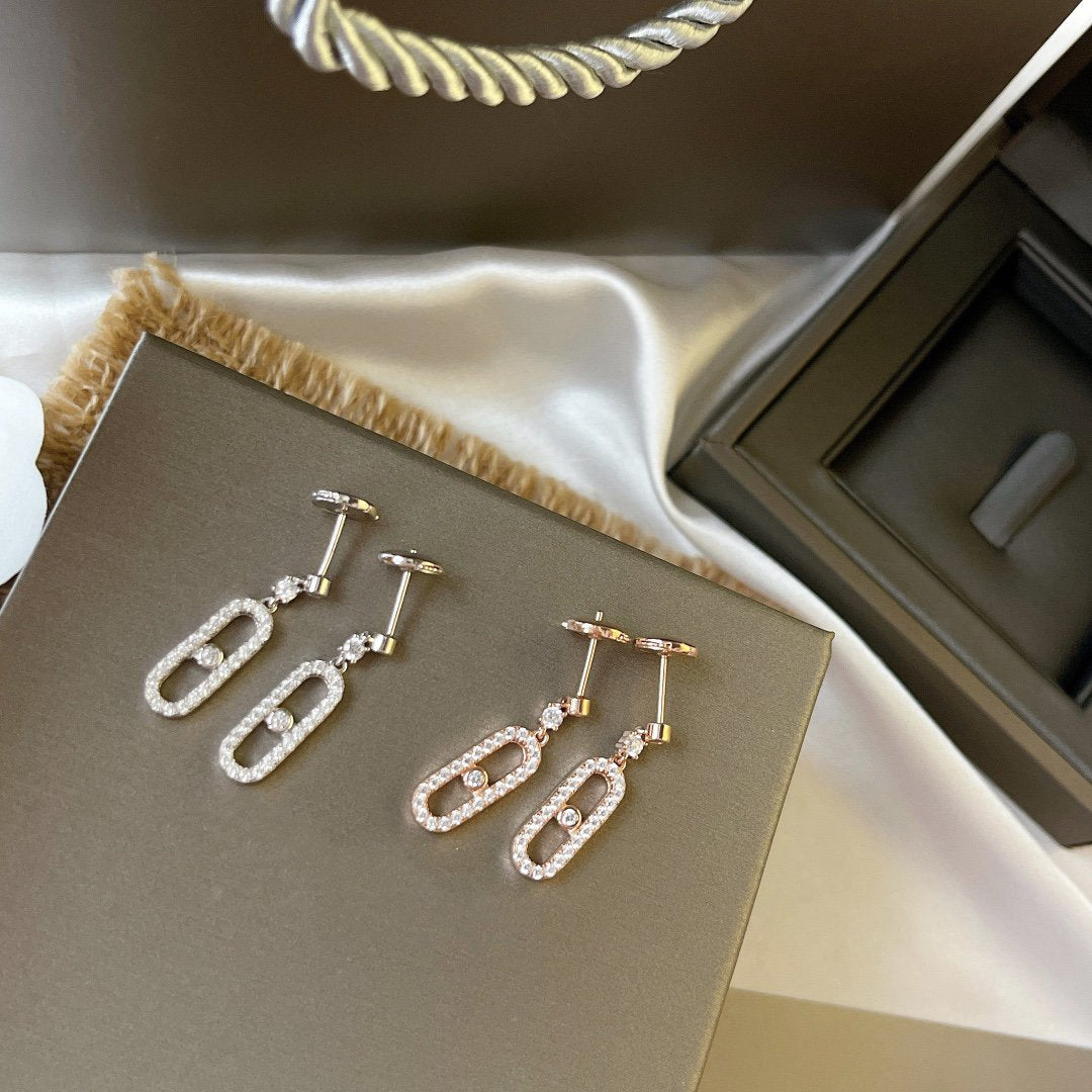 [Clover Jewelry]DORMEUSES MOVE UNO DIAMOND EARRINGS