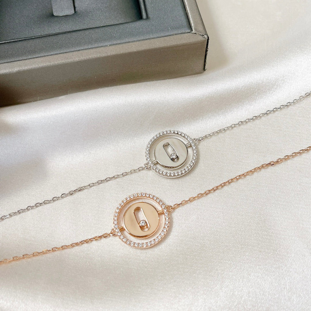 [Clover Jewelry]LUCKY MOVE PAVED DIAMOND BRACELET