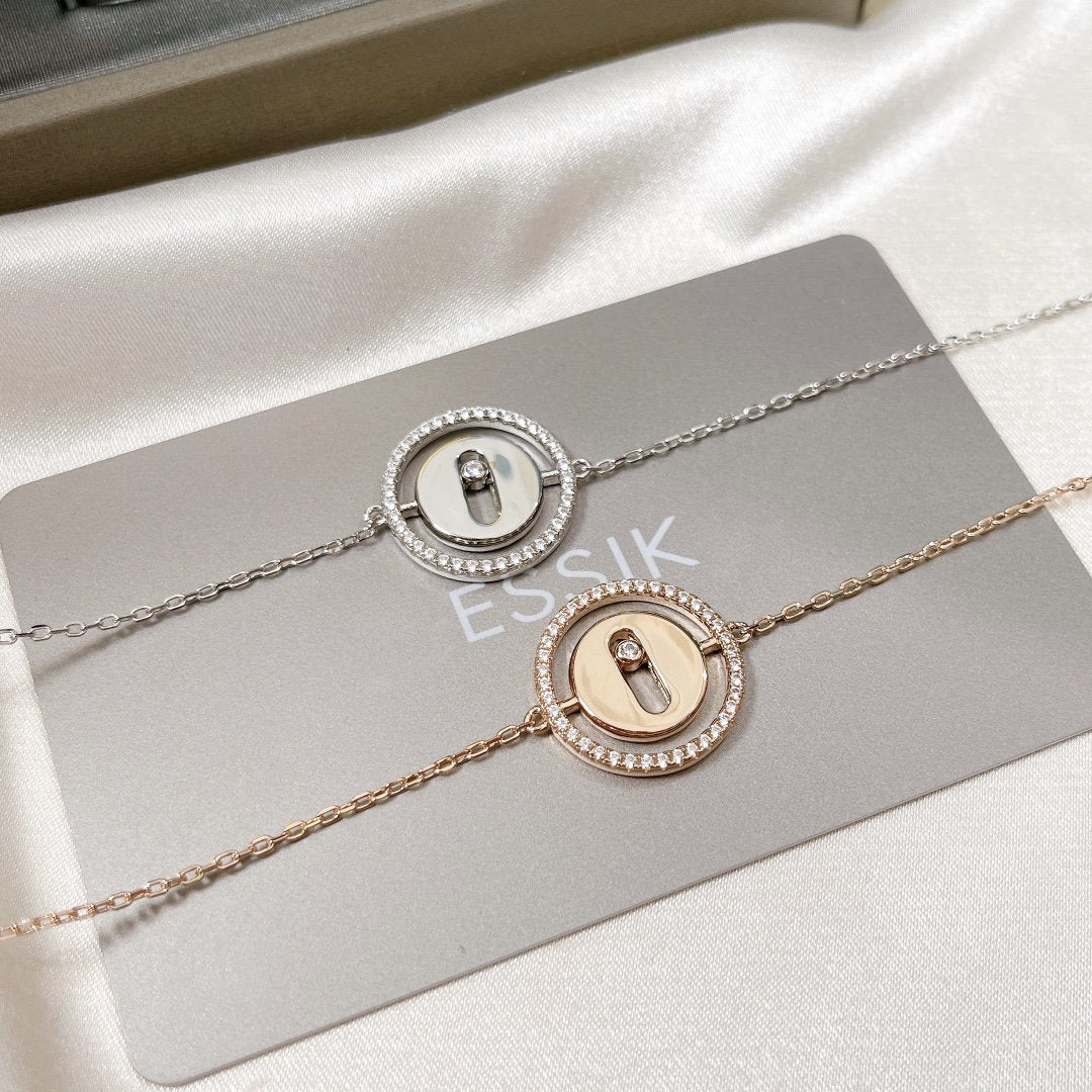 [Clover Jewelry]LUCKY MOVE PAVED DIAMOND BRACELET
