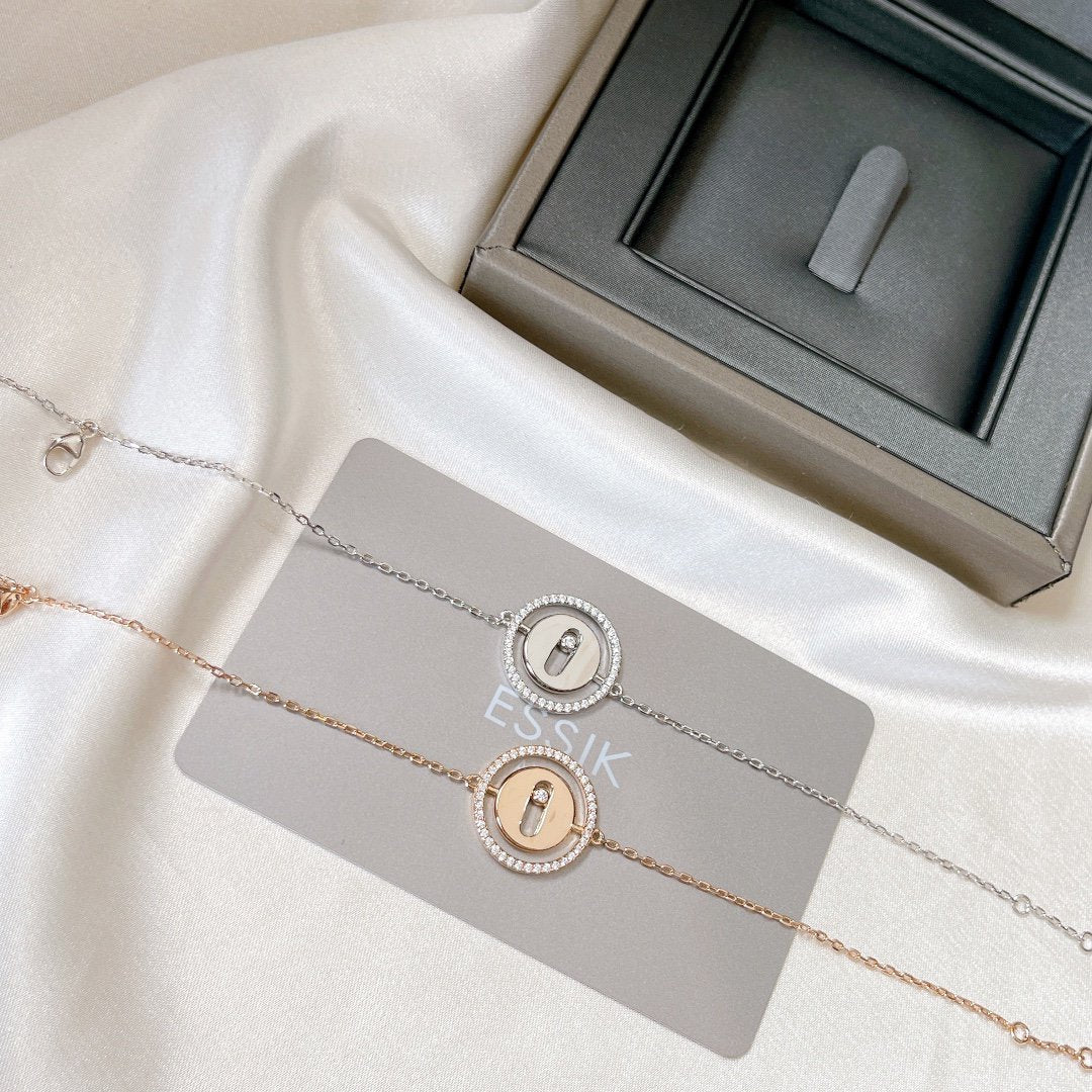 [Clover Jewelry]LUCKY MOVE PAVED DIAMOND BRACELET