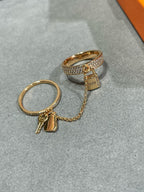 [Clover Jewelry]HM KELLY CLOCHETTE DOUBLE RING IN  WITH DIAMONDS