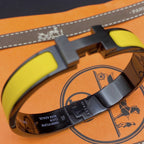 [Clover Jewelry]CLIC HM SO BLACK YELLOW BRACELET