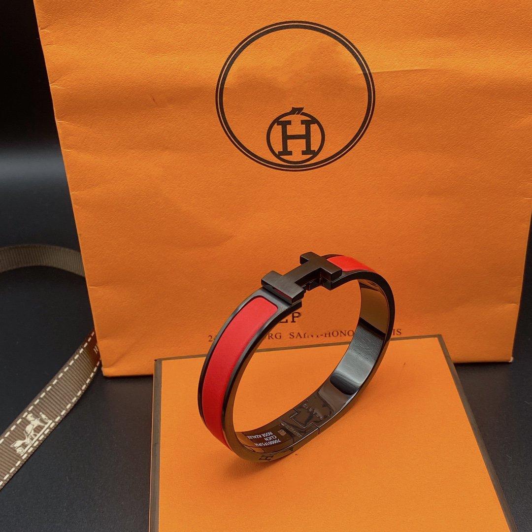 [Clover Jewelry]CLIC HM SO BLACK RED BRACELET