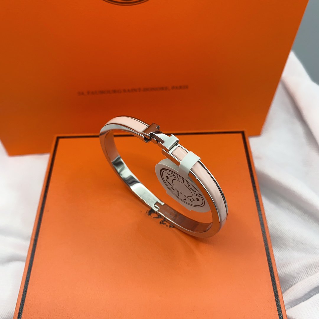 [Clover Jewelry]CLASSIC HM CLIC  PINK 8MM ENAMEL BRACELET