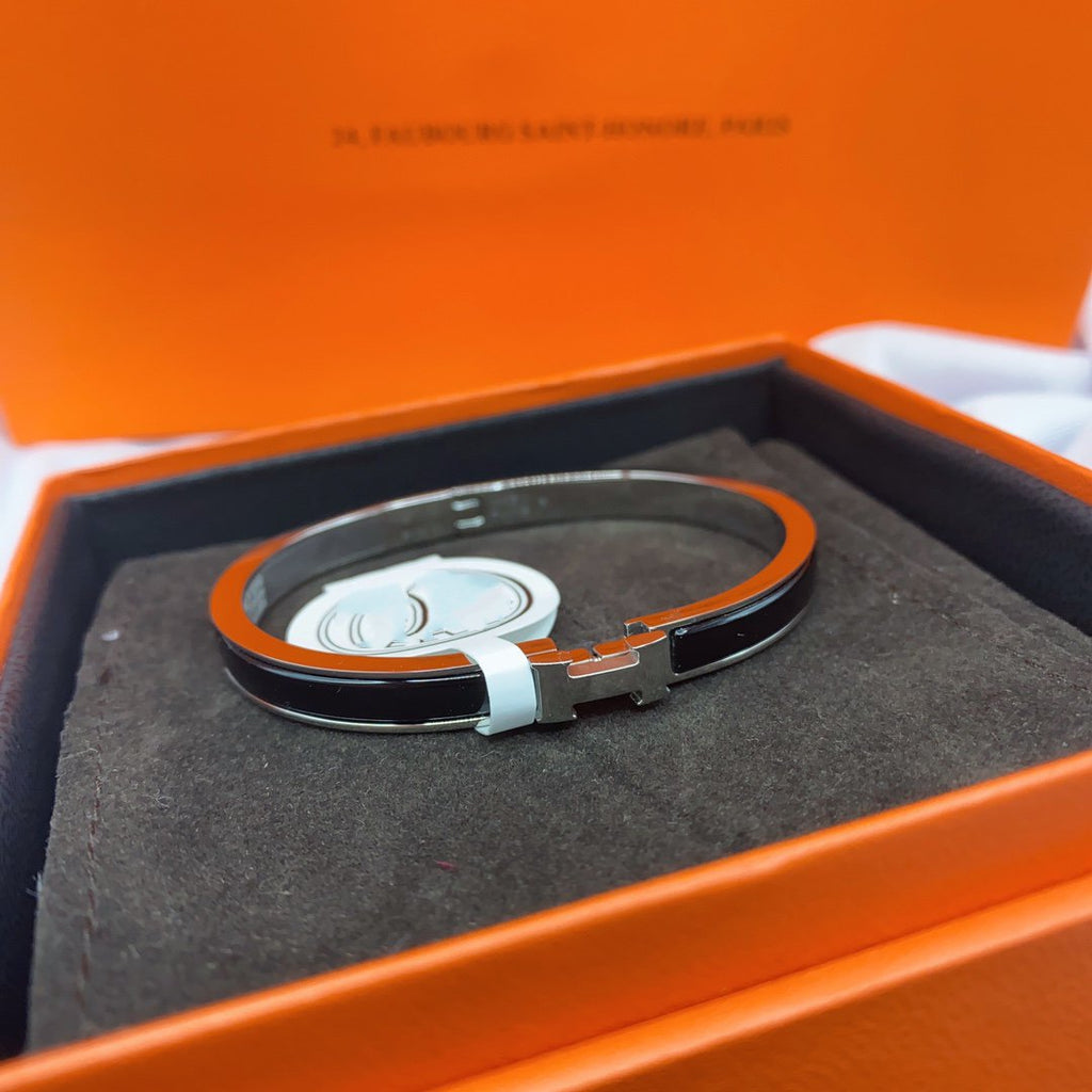 [Clover Jewelry]CLASSIC HM CLIC BLACK 8MM EMAIL ARMBAND