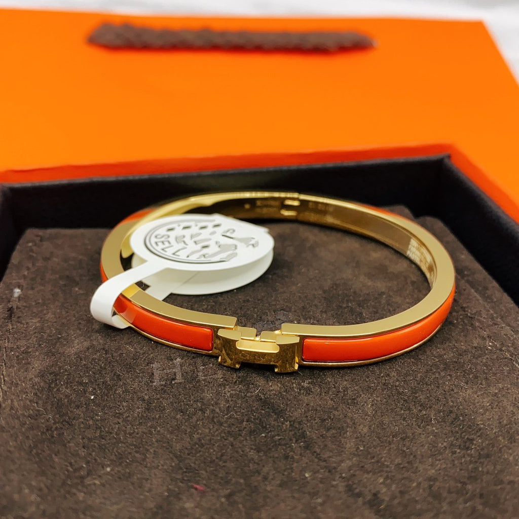 [Clover Jewelry]KLASSISCHES HM CLIC ROT 8MM EMAILLE ARMBAND