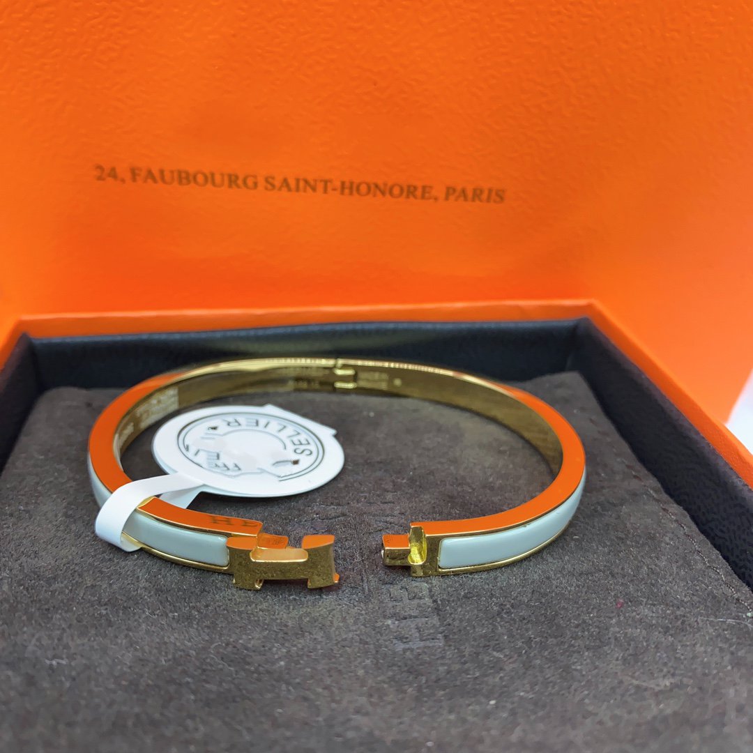 [Clover Jewelry]CLASSIC HM CLIC GREEN 8MM ENAMEL BRACELET