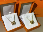 [Clover Jewelry]HM CLIC YELLOW ENAMEL GOLD NECKLACE