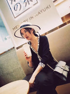 [Clover Jewelry]HM FIRE PIG NOSE NECKLACE TRENDY STREET