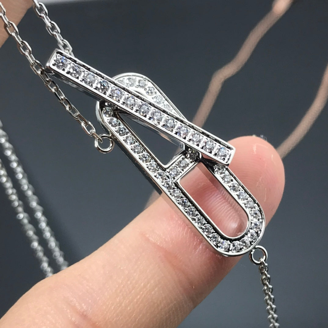 [Clover Jewelry]HM NECKLACE PLATINUM ROSE GOLD DIAMOND