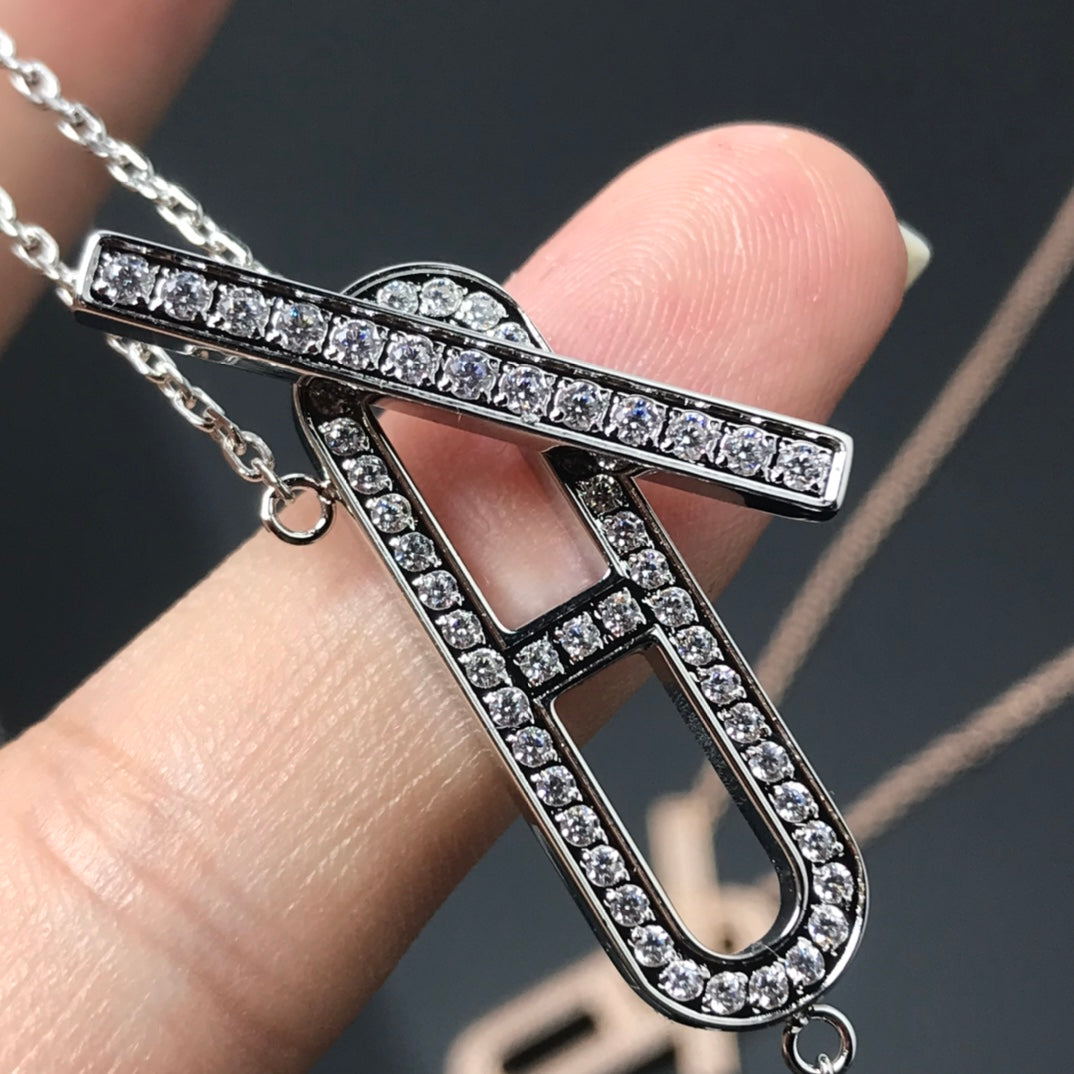 [Clover Jewelry]HM NECKLACE PLATINUM ROSE GOLD DIAMOND