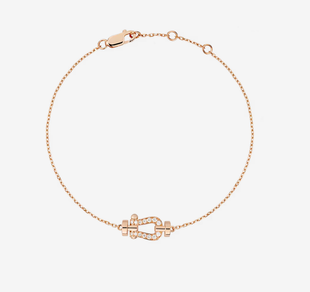 [Clover Jewelry]FORCE 10 FULL DIAMOND BUCKLE CHAIN LINK MINI MODEL