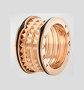 [Clover Jewelry]ZERO 1 ROCK SCHWARZ KERAMIK ROSÉGOLD GROSSES MODELL