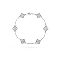 [Clover Jewelry]CLOVER 6 MOTIF SILVER DIAMOND BRACELET