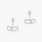 [Clover Jewelry]MOVE UNO SILVER DIAMOND EARRINGS
