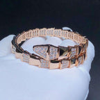 [Clover Jewelry]SERPENTI WIDE BRACELET PINK GOLD DIAMOND