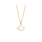[Clover Jewelry]DREAM NECKLACE WHITE MOP GOLD 1 DIAMOND